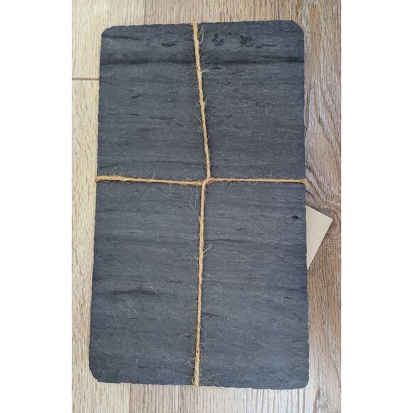 NEW Brooklyn Slate Co. Cheese or Charcuterie Board Gray Rustic Stone 12" x 7" - Picture 4 of 7